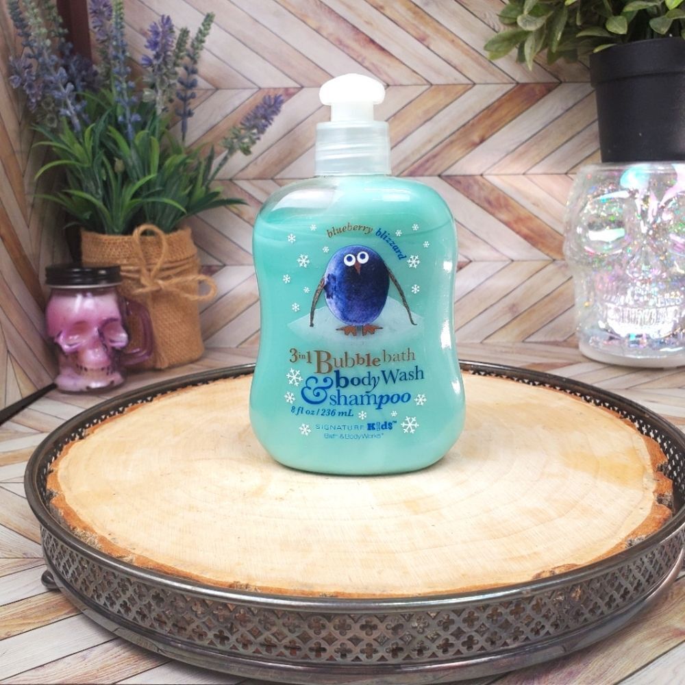 Bath & Body Works Blueberry Blizzard 3 in 1 Bubble Bath Body Wash Shampoo Rare